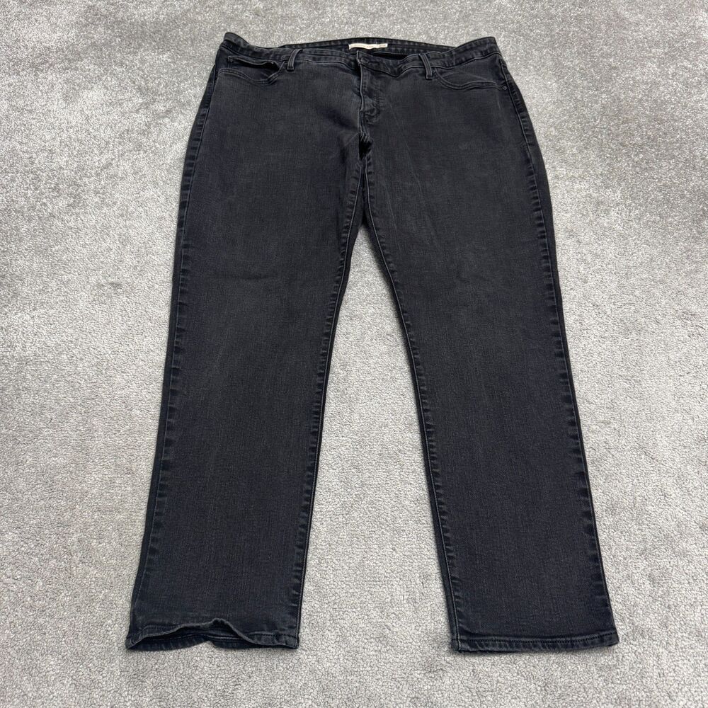 Levi's 311 Shaping Skinny Denim Jeans Women 22W Black Plus Size Mid Rise Stretch